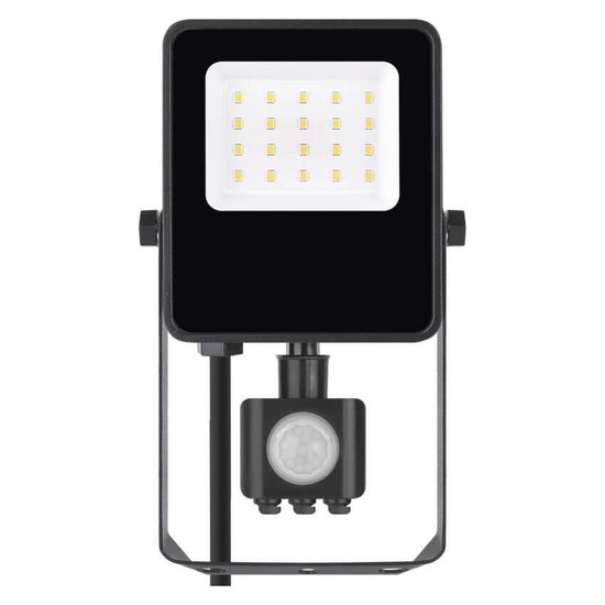 Emos LED Fluter mit Bewegungsmelder Visio 10W neutralweiss 4000K IP54 Schwarz Aluminium 11x18,5cm ZS2913