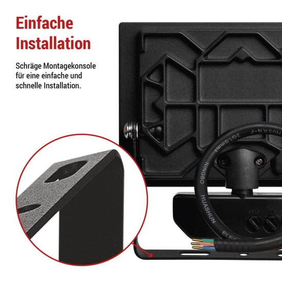 Emos LED Fluter mit Bewegungsmelder Tambo 20W neutralweiss 4000K IP54 Schwarz Aluminium 13,5x16,5cm ZS2922