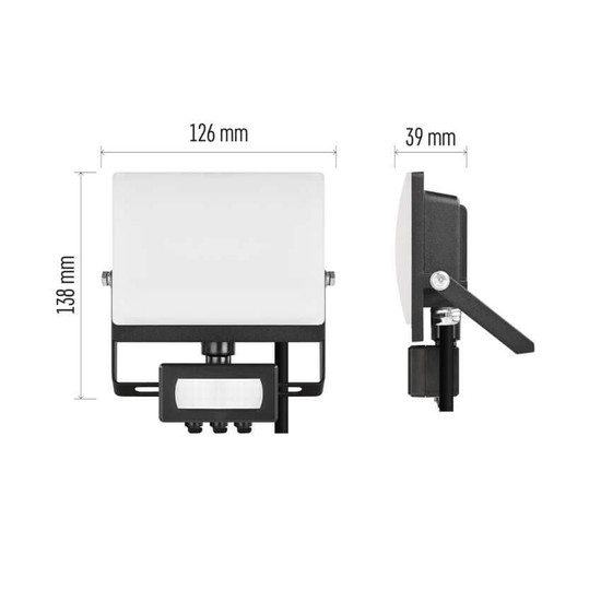 Emos LED Fluter mit Bewegungsmelder Tambo Evo 20W neutralweiss 4000K IP44 Schwarz Aluminium 13x14cm ZS2924