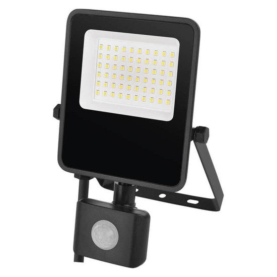 Emos LED Fluter mit Bewegungsmelder Visio 30W neutralweiss 4000K IP54 Schwarz Aluminium 21,5x13,5cm ZS2933