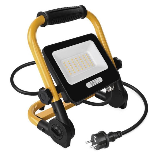 Emos LED Baustrahler Glaro 30W neutralweiss 4000K IP65 Schwarz Gelb Aluminium ZS3213