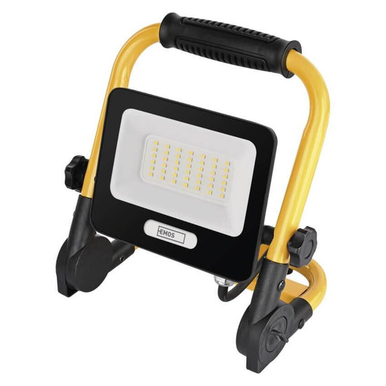 Emos LED Baustrahler Glaro 30W neutralweiss 4000K IP65 Schwarz Gelb Aluminium ZS3213