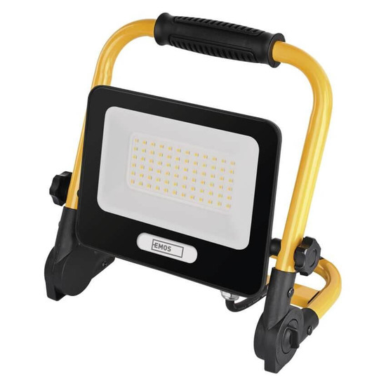 Emos LED Baustrahler Glaro 50W neutralweiss 4000K IP65 Schwarz Gelb Aluminium ZS3214