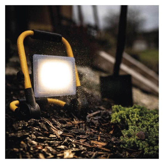 Emos LED Fluter Ilio 31W neutralweiss 4000K IP44 Schwarz Gelb Aluminium 24x18,5cm ZS3332