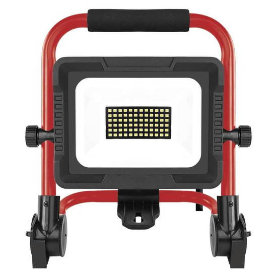 Emos LED Baustrahler Elion 30W neutralweiss 4000K IP65 Rot Schwarz Aluminium 25x28cm ZS3333
