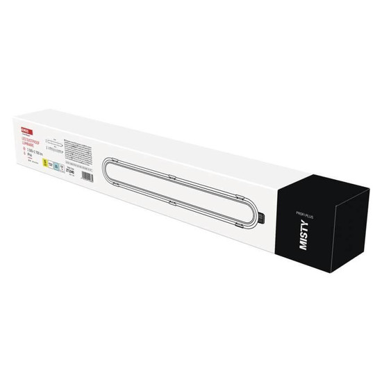 Emos LED Feuchtraumleuchte Misty 18W einstellbar CCT neutral-/tageslichtweiss 4000K/6500K IP66 Grau 67cm ZT1040