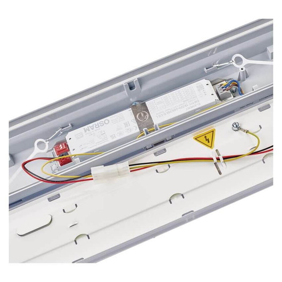 Emos LED Feuchtraumleuchte Misty 18W einstellbar CCT neutral-/tageslichtweiss 4000K/6500K IP66 Grau 67cm ZT1040
