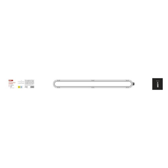Emos LED Feuchtraumleuchte Misty 35W einstellbar tageslichtweiss 6500K IP66 Grau 122cm ZT1531