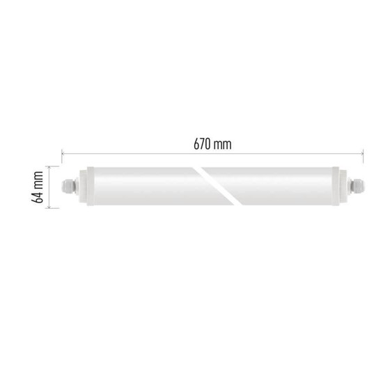 Emos LED Feuchtraumleuchte Festy 18W neutralweiss 4000K IP65 Weiß 67cm ZT4320
