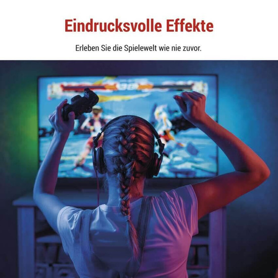 Emos LED TV-Hintergrundbeleuchtung Ambient RGB für 55 Zoll 24W WiFi Schwarz Weiß ZTV55