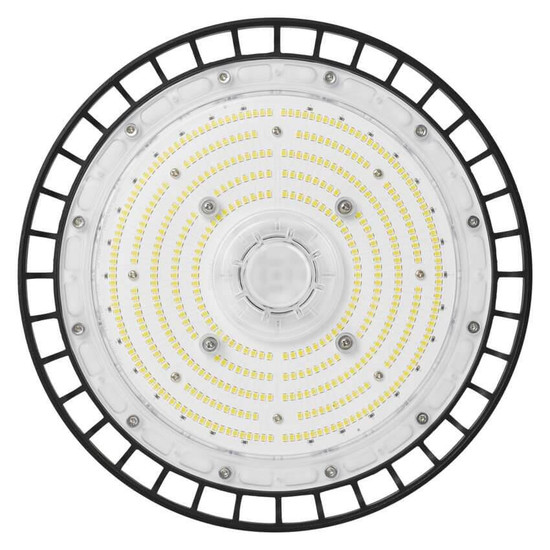 Emos LED Hallenleuchte Aster 100W neutralweiss 4000K IP65 Schwarz Aluminium Ø26,5cm ZU310.12