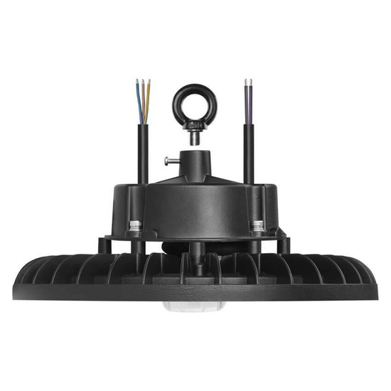 Emos LED Hallenleuchte Aster 100W neutralweiss 4000K IP65 Schwarz Aluminium Ø26,5cm ZU310.6