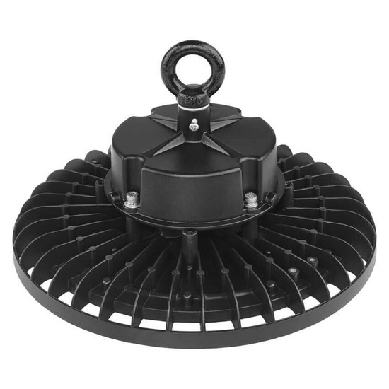Emos LED Hallenleuchte Aster 100W neutralweiss 4000K IP65 Schwarz Aluminium Ø26,5cm ZU310.6