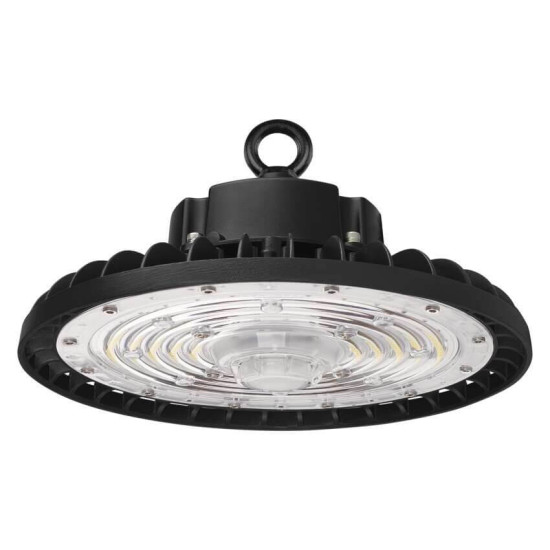 Emos LED Hallenleuchte Aster 100W neutralweiss 4000K IP65 Schwarz Aluminium Ø26,5cm ZU310.9