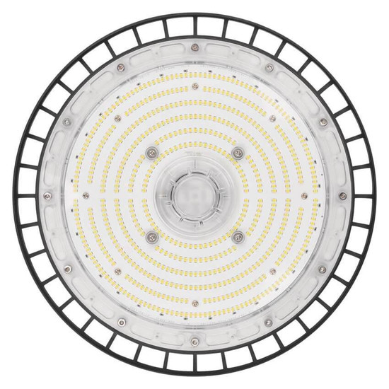 Emos LED Hallenleuchte Aster 150W neutralweiss 4000K IP65 Schwarz Aluminium Ø30cm ZU315.12