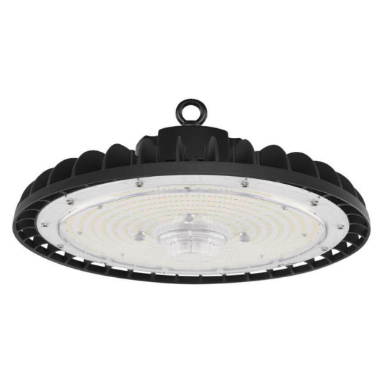 Emos LED Hallenleuchte Aster 200W neutralweiss 4000K IP65 Schwarz Aluminium Ø34cm ZU320.12