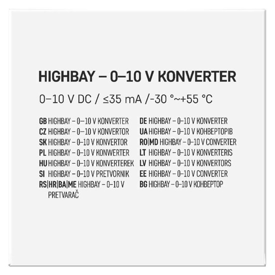 Emos Transformator 0-10V-Transformator für HIGHBAY-Hallenstrahler ASTER ZU9001