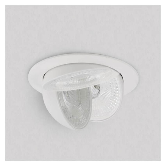 Emos LED Einbaustrahler Geri 6,5W CCT warm-/neutral-/tageslichtweiss 2700K/4000K/6500K dimmbar Weiß Aluminium Ø10,5cm ZV1160