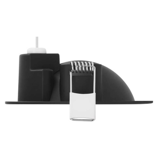 Emos LED Einbaustrahler Geri 6,5W CCT warm-/neutral-/tageslichtweiss 2700K/4000K/6500K dimmbar Schwarz Aluminium Ø10,5cm ZV1161