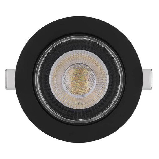 Emos LED Einbaustrahler Geri 6,5W CCT warm-/neutral-/tageslichtweiss 2700K/4000K/6500K dimmbar Schwarz Aluminium Ø10,5cm ZV1161