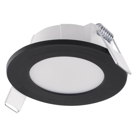 Emos LED Einbaustrahler 4,5W CCT warm-/neutralweiss 2700K/4000K IP65 Schwarz Ø8,5cm ZV1164