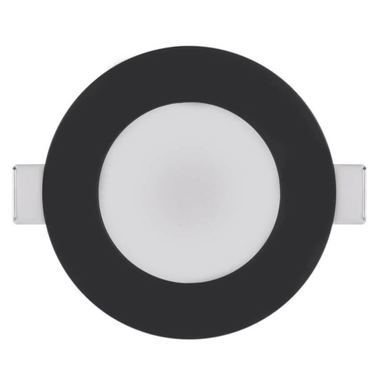 Emos LED Einbaustrahler 4,5W CCT warm-/neutralweiss 2700K/4000K IP65 Schwarz Ø8,5cm ZV1164