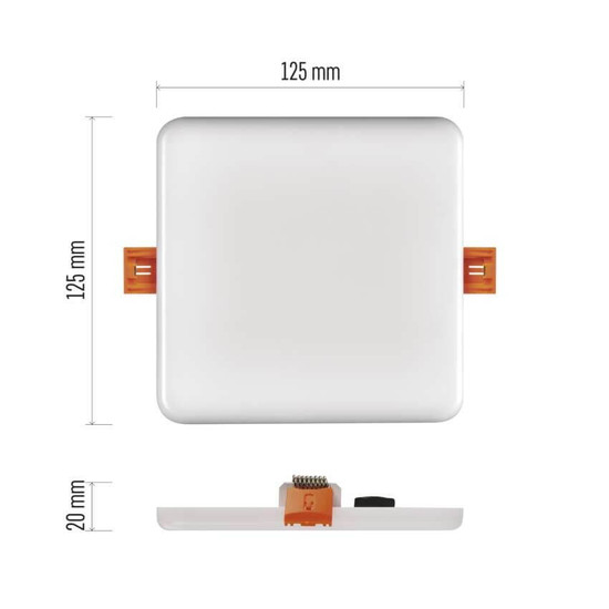 Emos LED Panel Vixxo 10W neutralweiss 4000K IP65 Weiß Aluminium 12,5x12,5cm ZV2132