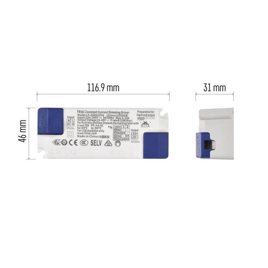 Emos Leuchtenzubehör Triac dimmbarer Treiber 550mA 20W ZZ2055T