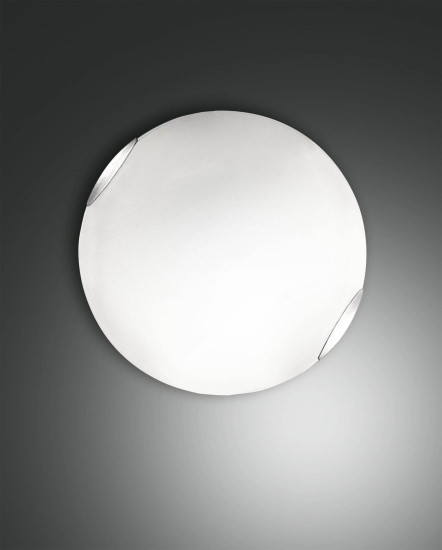 Fabas Luce Deckenleuchte Fox E27 Ø400mm Weiß, made in Italy