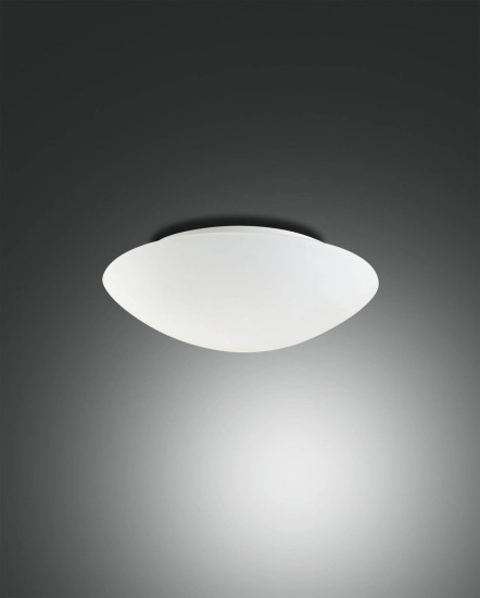 Fabas Luce Deckenleuchte Pandora E27 Ø250mm Weiß, made in Italy