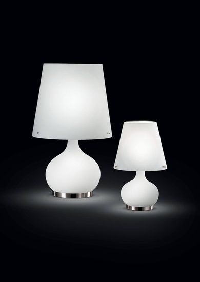 Fabas Luce Tischleuchte Ade E14 Ø320mm Weiß