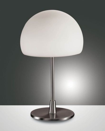 Fabas Luce Tischleuchte Gaia big E14 Ø140mm Chromfarben