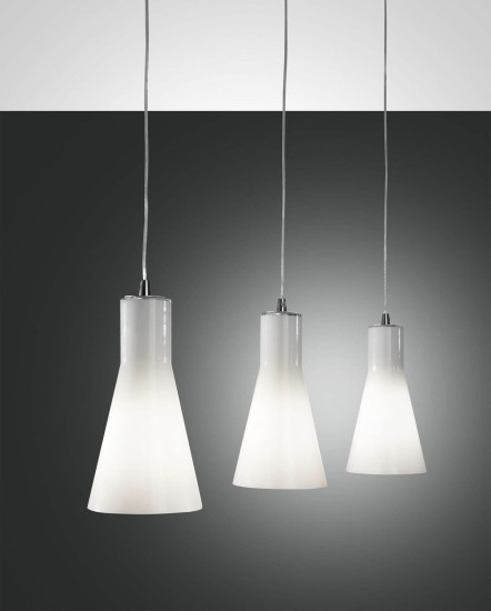 Fabas Luce Pendelleuchte Diana E27 2000x860mm verchromt