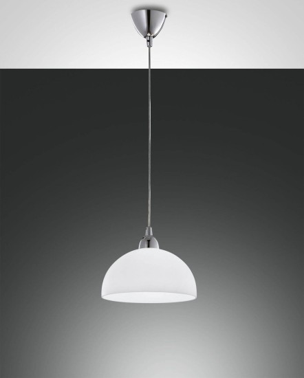 Fabas Luce Pendelleuchte Nice E27 Ø260mm Weiß, made in Italy