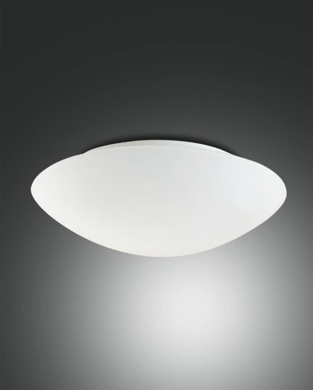 Fabas Luce Deckenleuchte Pandora E27 Ø360mm Weiß Bewegungsmelder, made in Italy