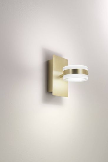 Fabas Luce LED Wandleuchte Dunk 170x175mm 16W Warmweiß Messing