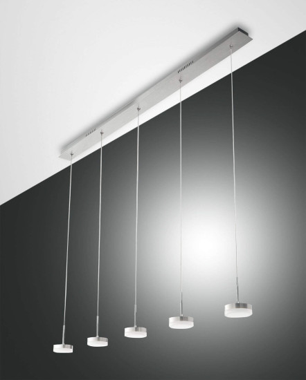 Fabas Luce LED Pendelleuchte Dunk 2000x80mm 40W Warmweiß Aluminium dimmbar