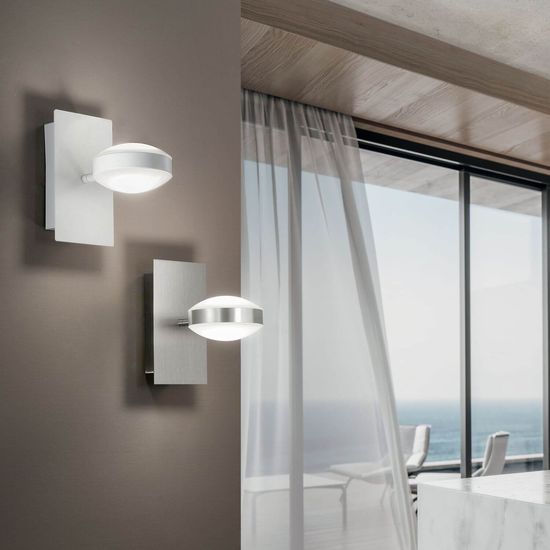 Fabas Luce LED Wandleuchte Mill 170x175mm 16W Warmweiß Chromfarben