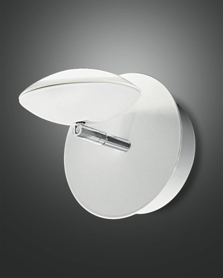 Fabas Luce LED Wandleuchte Hale Ø120mm 8W Warmweiß Weiß