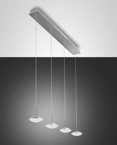 Fabas Luce LED Pendelleuchte Hale 2000x80mm 32W Warmweiß Aluminium dimmbar