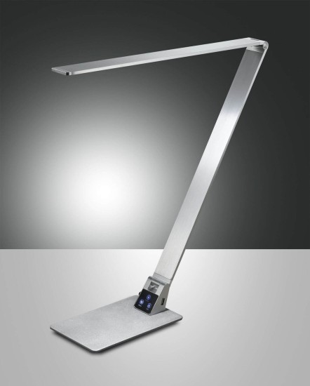 Fabas Luce LED Tischleuchte Wasp 1060x1000mm 12W steuerbare Lichtfarbe Aluminium dimmbar