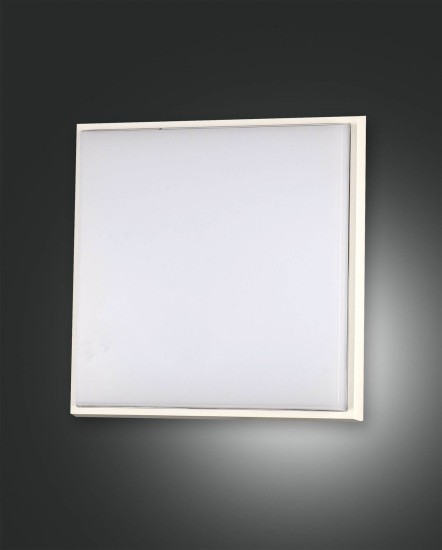 Fabas Luce LED Außen-Deckenleuchte Desdy 240x50mm 23W Warmweiß IP54 Weiß