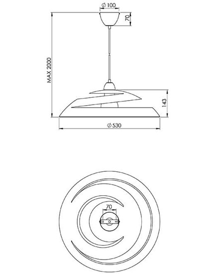 Fabas Luce Pendelleuchte Aragon E27 Smartluce Weiß Metall Glas Ø53cm