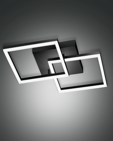 Fabas Luce Bard LED Wandleuchte 39W dimmbar warmweiß Schwarz 3394-22-101