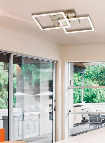 Fabas Luce LED Wand-/Deckenleuchte Bard 110x450mm 39W Warmweiß Gold dimmbar