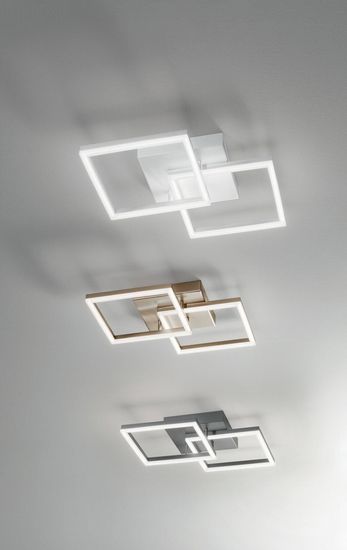 Fabas Luce LED Wand-/Deckenleuchte Bard 110x450mm 39W Warmweiß Anthrazit dimmbar