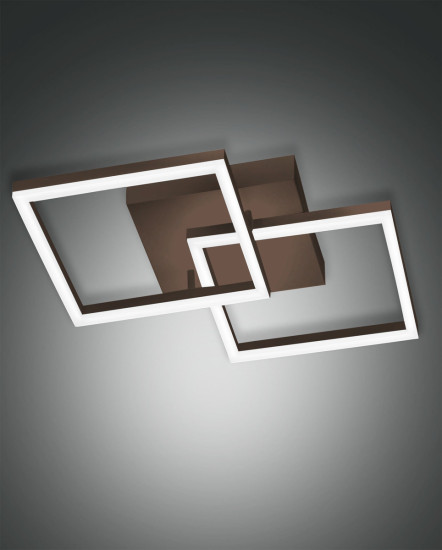 Fabas Luce Bard LED Wandleuchte 39W dimmbar warmweiß Rostbraun 3394-22-361