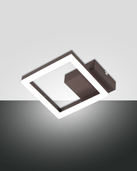 Fabas Luce Bard LED Wandleuchte 11W dimmbar warmweiß Rostbraun 3394-24-361