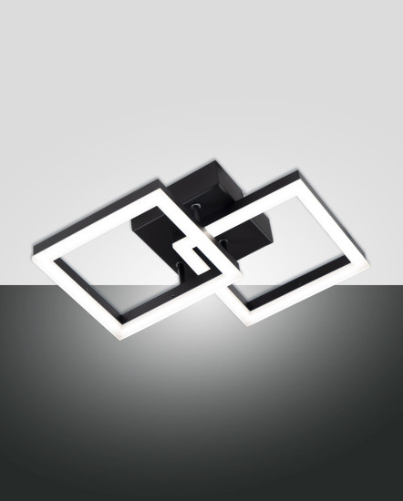 Fabas Luce Bard LED Deckenleuchte 21W dimmbar warmweiß Schwarz 3394-28-101