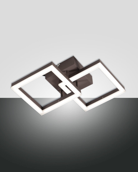 Fabas Luce Bard LED Deckenleuchte 21W dimmbar warmweiß Rostbraun 3394-28-361